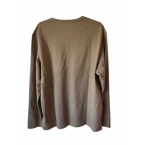 NEW Untuckit Ultra Soft Mens XL In Brown Long Sleeve T Shirt Crewneck Aston - Picture 2 of 3